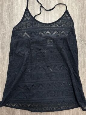 PINK Victoria's Secret Black Crochet Camisole